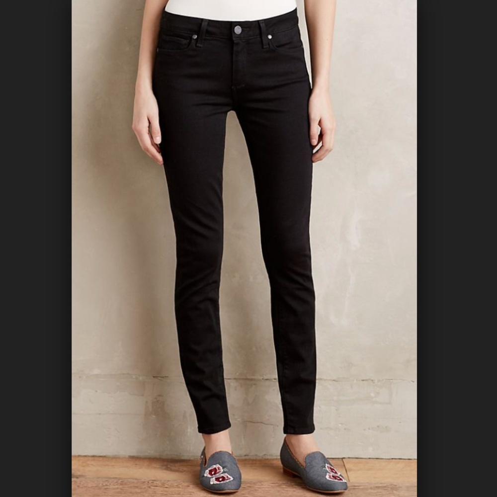 PAIGE Verdugo Skinny Black Jeans